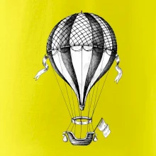 Teplovzdušný balón kreslený