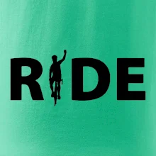 Ride - nápis s cyklistom Ride - nápis s cyklistom