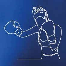 Žena boxerka jedným ťahom