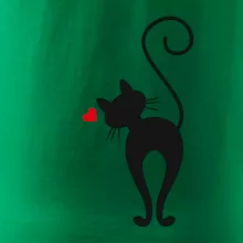 Zamilovaná mačka zozadu Zamilovaná mačka zozadu