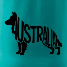 Austrálsky Ovčiak - nápis v tele