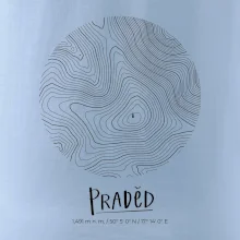 Praděd - vrstevnice v kruhu