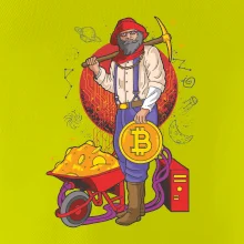 Baník ťaží Bitcoiny