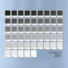 50 farebných odtieňov šedej