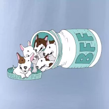 Bullterrier Friends Forever zelené (Pecka design)