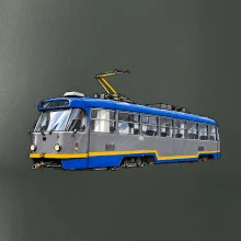 T3R SLF modrošedá kresba fixem