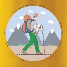 Farebný párový motív na hory