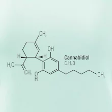 Molekulárna štruktúra CBD (Canabidiol)