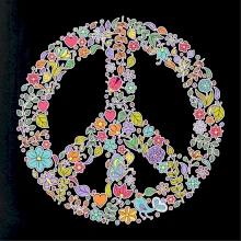 Peace symbol lístočky