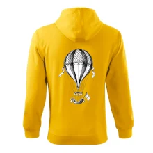 Teplovzdušný balón kreslený