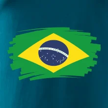 Brazília vlajka štetkou