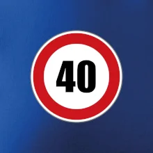 Dopravná značka - obmedzenie rýchlosti 40 Dopravná značka - obmedzenie rýchlosti 40