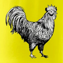 Kohút kreslený čiernobiely