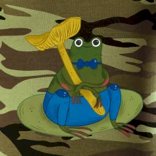 Žaba s hubou (studio-arte.cz)