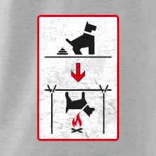 Tričko pre odporcov sraní na chodníku