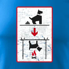 Tričko pre odporcov sraní na chodníku