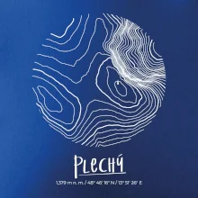 Plechý - vrstevnice v kruhu