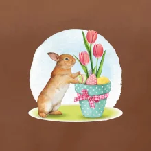 Veľkonočný zajačik tulipány