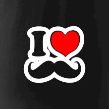 i love mustache - obrys i love mustache - obrys