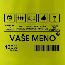 Vaše meno - čiarový kód