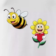 Parové tričko - Včela a kvetina