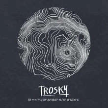 Trosky - vrstevnice v kruhu