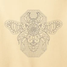 Steampunk včela čiernobiela