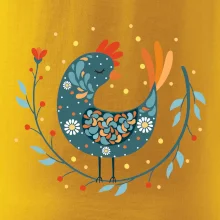 Folklór - sliepky s margarétkami