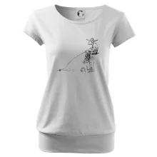 Kreslený rybár na pni