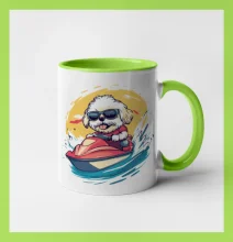 Lhasa Apso na vodnom skútri