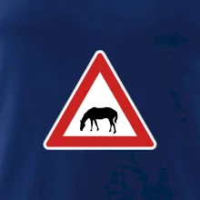 Dopravná značka - Pozor pasúci sa kôň Dopravná značka - Pozor pasúci sa kôň