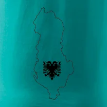 Albánsko obrys mapa