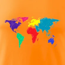 Svetové kontinenty bez názvov - farebné