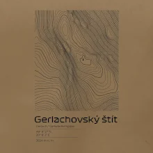 Gerlachovský štít - vrstevnice v obdĺžniku