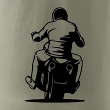 Motorkář na zádech - chopper