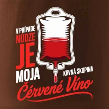 V prípade núdze je moja krvná skupina červené víno
