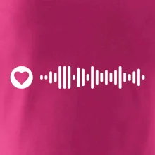 Zamilovaný Spotify kód na prsníku