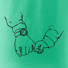 Otec a syn ruky obrys