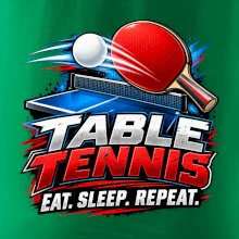 Stolní tenis pálka a míček eat sleep repeat