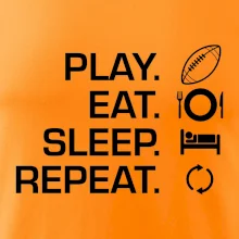 Play Eat Sleep Repeat americký fotbal Play Eat Sleep Repeat americký fotbal