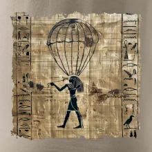 Egyptské hieroglyfy parašutista