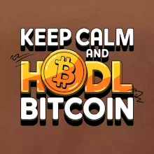 3D nápis Keep Calm and HODL Bitcoin