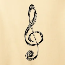 Husľový kľúč kreslený Husľový kľúč kreslený