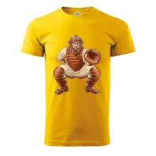 Baseballový catcher retro rytina