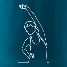 Preťahujúca sa žena jedným ťahom