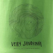 Velký Javorník (Beskydy) - vrstevnice v kruhu