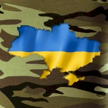 Ukrajina vlajka mapa