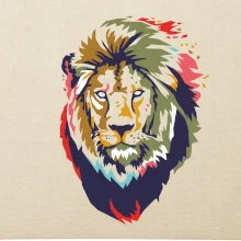 Hlava leva kreslená jednoduchá