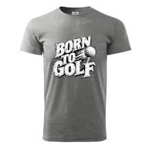 Born to golf černobílý drsný potisk