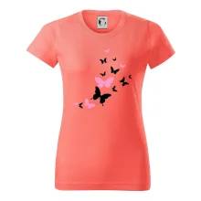 Motýle ružovo čierni